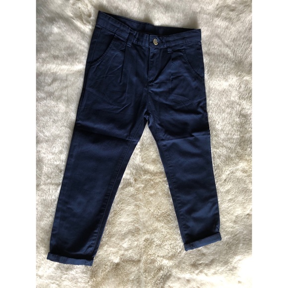 Zara Navy Blue Chino Pants NWOT - Picture 2 of 4